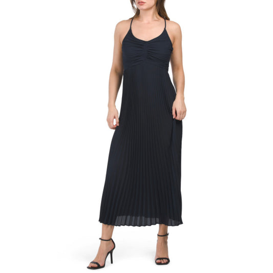 Nanette Lepore Women's Strappy V-Neck Pleated Maxi Dress