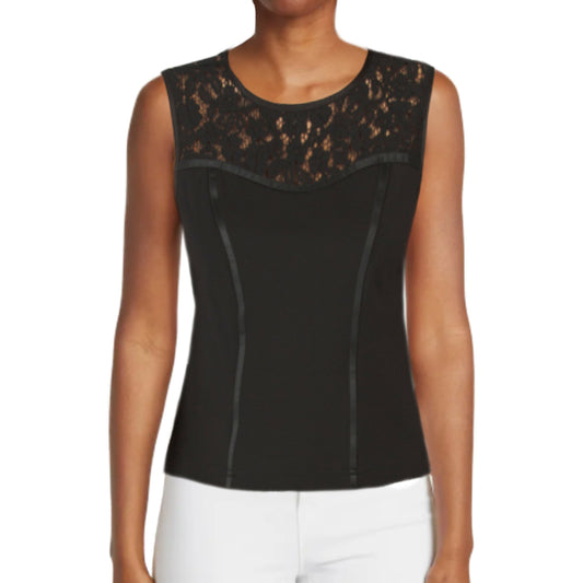 Nanette Lepore Women's Lace Yoke Sleeveless Top