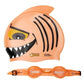 National Geographic Boys and Girls Shark Swim Cap and Goggles Set