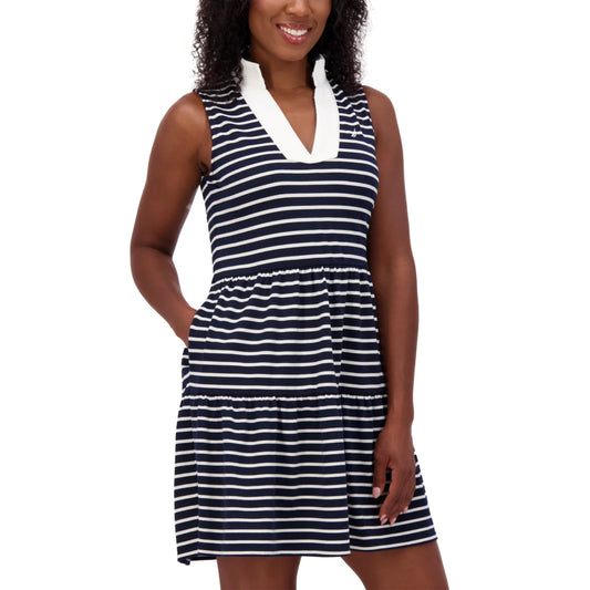 Nautica Jeans Women's Sleeveless Tiered Ruffle Mini Dress