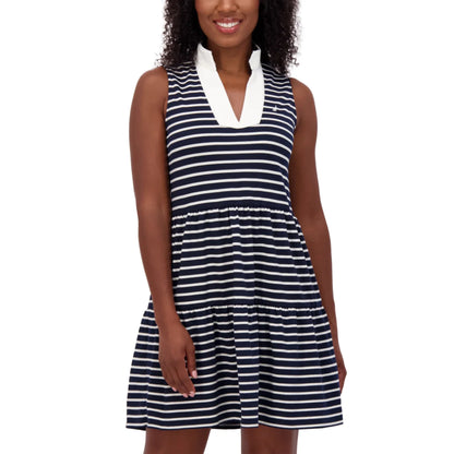 Nautica Jeans Women's Sleeveless Tiered Ruffle Mini Dress