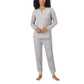 Nautica Women's 2-Pc  PJ Lightweight Stretch Fleece Pajama Lounge Set