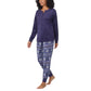 Nautica Women's 2-Pc  PJ Lightweight Stretch Fleece Pajama Lounge Set