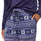 Nautica Women's 2-Pc  PJ Lightweight Stretch Fleece Pajama Lounge Set