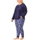 Nautica Women's 2-Pc  PJ Lightweight Stretch Fleece Pajama Lounge Set