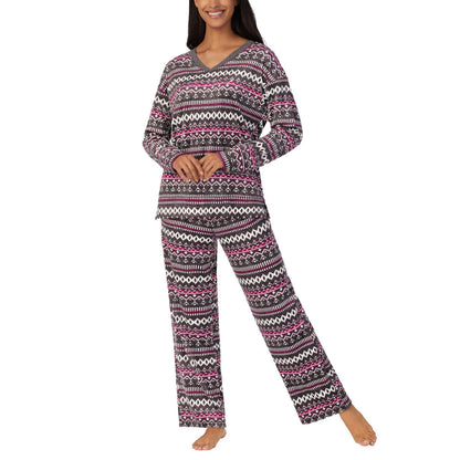 Nautica Women's 2-Piece Soft Jersey Fairisle PJ Lounge Set