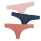 New Balance Women's 3-Pack No-Show Laser-cut Bonded Thong Panties