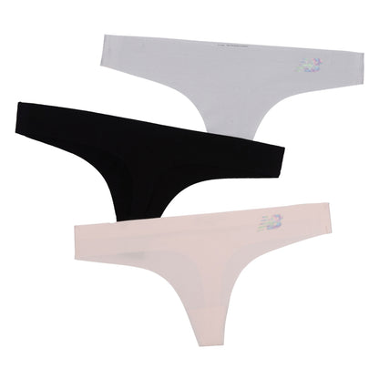 New Balance Women's 3-Pack No-Show Laser-cut Bonded Thong