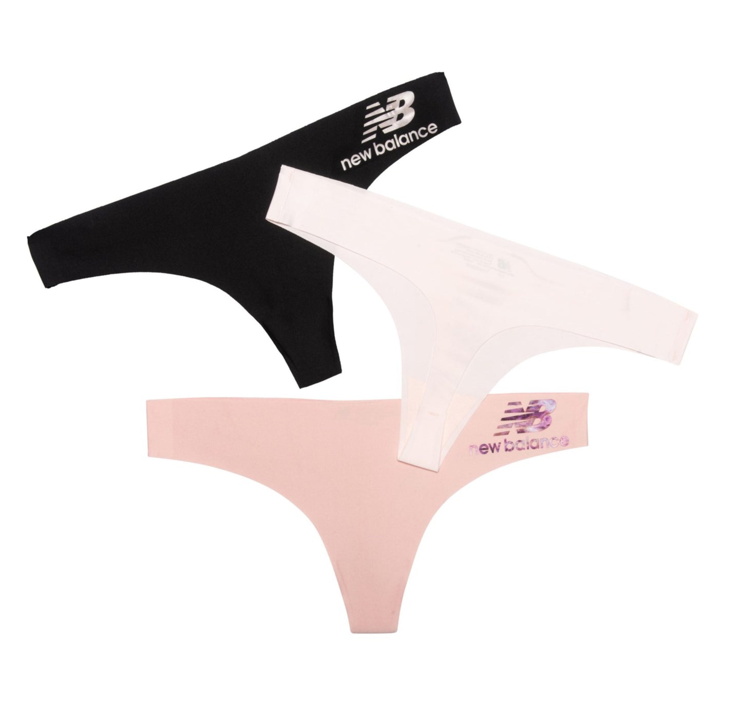 New Balance Women's 3-Pack No-Show Laser-cut Bonded Thong