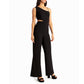 Nicole Miller Women's Asymmetric Cutout One Shoulder Sleeveless Wide Leg Jumpsuit