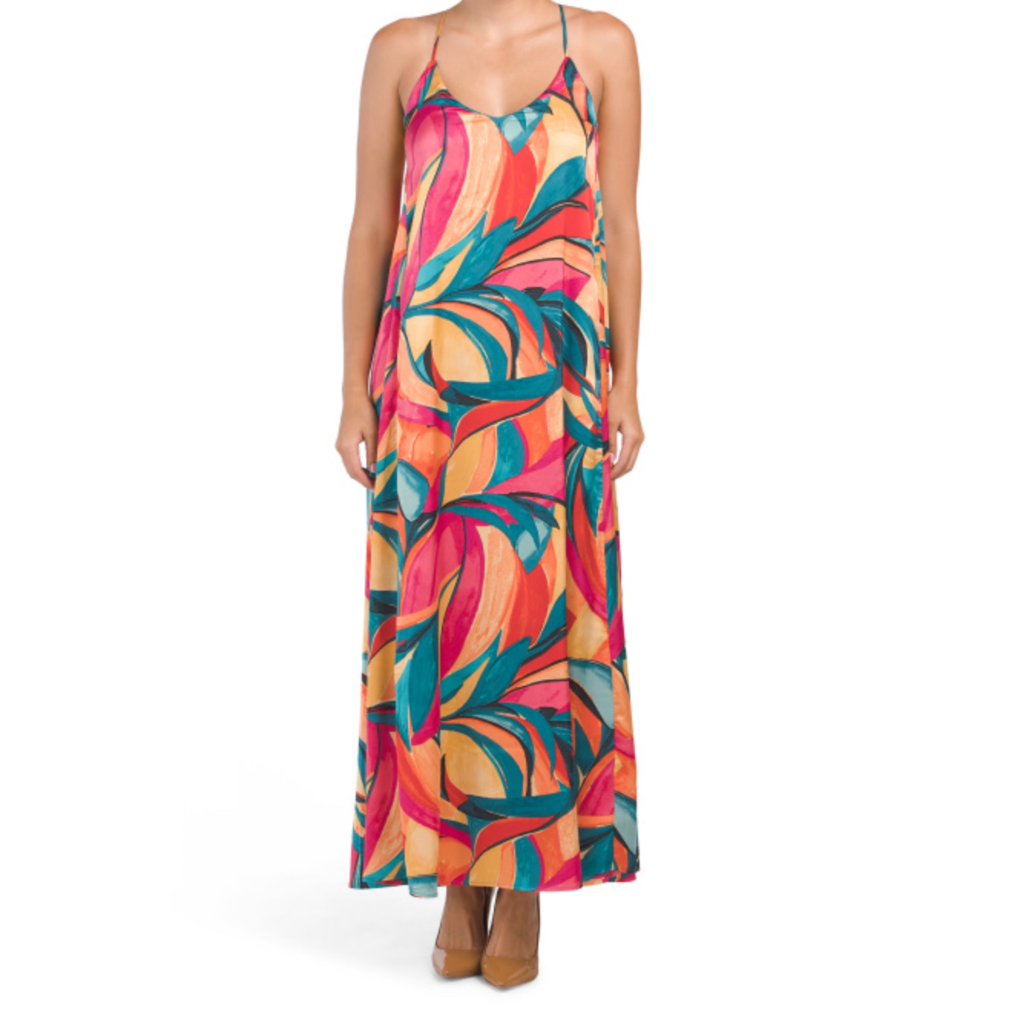 Nicole miller floral maxi hot sale dress