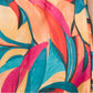 Nicole Miller Abstract Floral Print Slip on Satin Maxi Dress