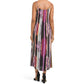 Nicole Miller Women's Multi Color Abstract Stripe Summer Maxi Dress