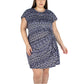 Nicole Miller Women's Plus Twist Knot Mini Dress