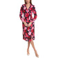 Nicole Miller Women's Floral Print Collared Wrap Style Midi Dress