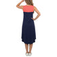 Nik & Nash Women's Jersey Color Block Hi-low Mini Dress