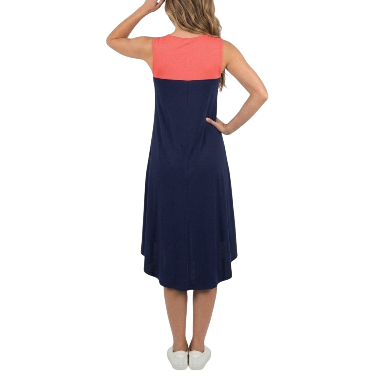 Nik & Nash Women's Jersey Color Block Hi-low Mini Dress