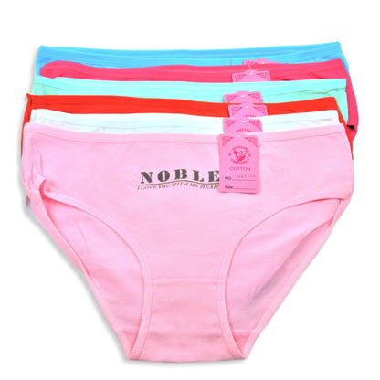 Women's Set of 6 Soft Cotton Blend Hipster Panties
