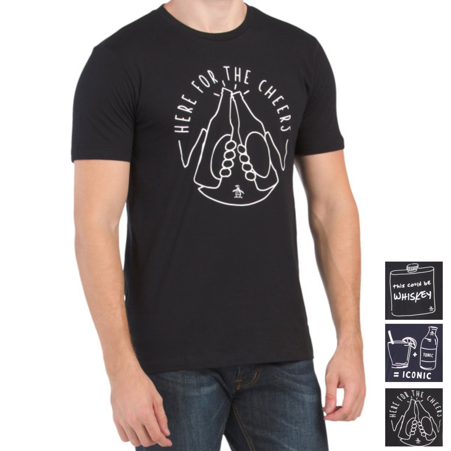 ORIGINAL PENGUIN Men's Graphic Print Tee Cotton T-Shirt