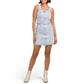 On Twelfth Women's Front Zip Closure Sleeveless Denim Mini Dress