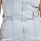 On Twelfth Women's Front Zip Closure Sleeveless Denim Mini Dress