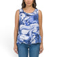 PIAZZA DEL TEMPIO  Women's  Made in Italy Tiered Ruffle Hem Linen Sleeveless Top