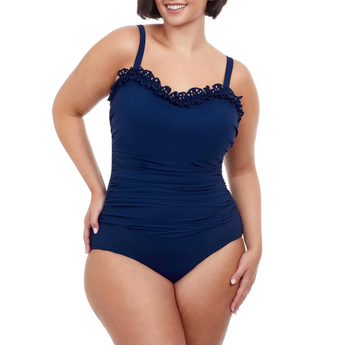 Profile by Gottex Women's Plus Full Figure Hula Dance One-Piece Swimsuit