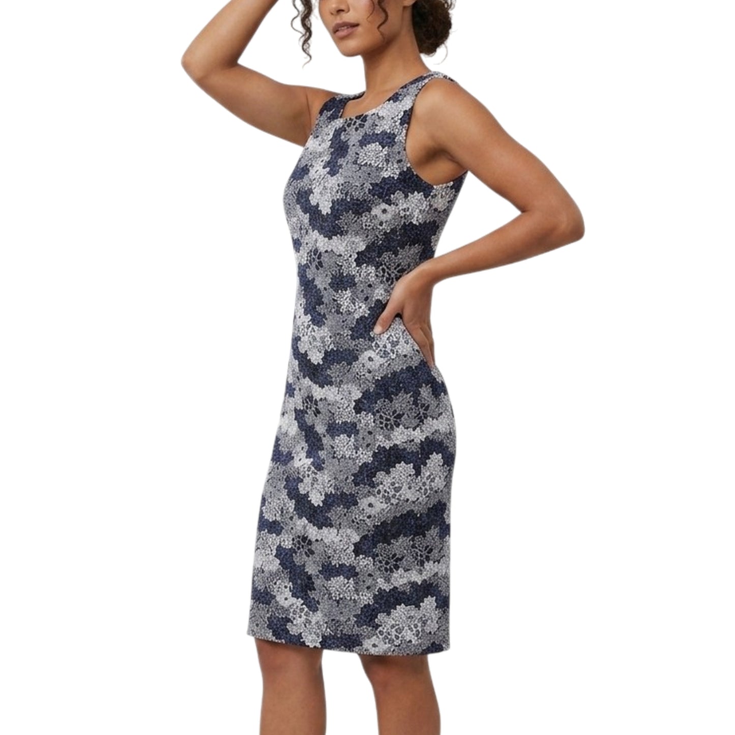 Premise Women's Floral Crochet Sleeveless Sheath Mini Dress