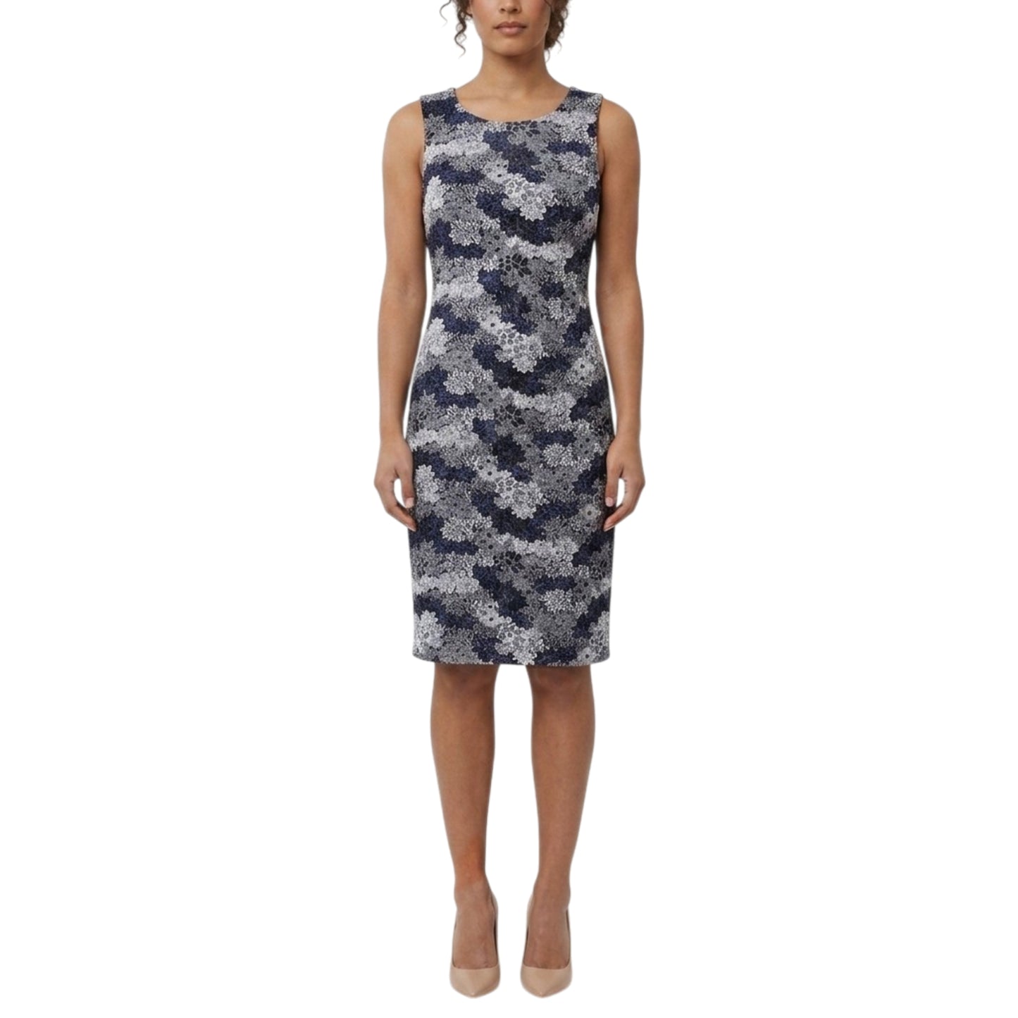 Premise Women's Floral Crochet Sleeveless Sheath Mini Dress