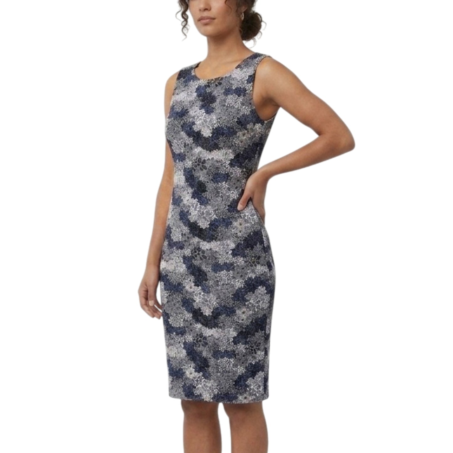 Premise Women's Floral Crochet Sleeveless Sheath Mini Dress