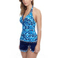 Profile by Gottex Women's Ocean Blues Swim Halter Tankini Top