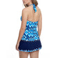 Profile by Gottex Women's Ocean Blues Swim Halter Tankini Top
