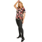 QUIZ Women's Floral Print Surplice Neckline Wrap Blouse Top
