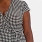 QUIZ Women's Plus High-Low Tulip Hem Wrap Midi Dress