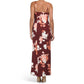 RACHEL ROY Women's Floral Print Square Neck Side Slit Maxi Dress