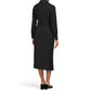 Rachel Zoe Linen Blend Collared Wrap Style Midi Dress