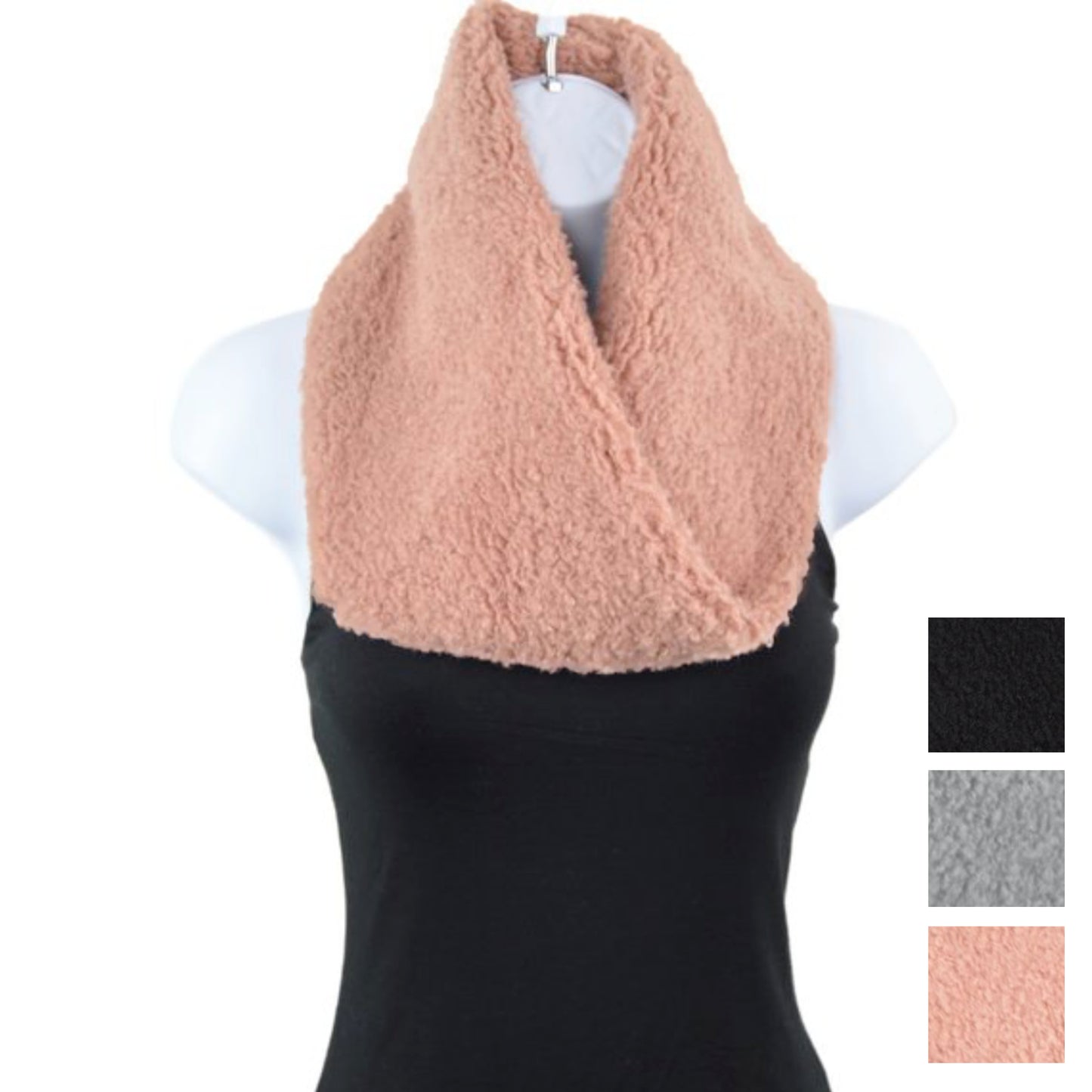 Rachel Roy Women's Layla Faux Fur Neck Warmer Snood Scarf