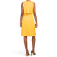 Rachel Roy Women's V-Neck  Button Front Tie Waist Midi Dress