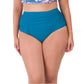 Raisins Curve Women's Plus High-rise Ruched Costa Swim Bikini Bottom