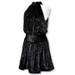 RAMY BROOK Women's Ellin Shimmer Velvet Halter Party Cocktail Mini Dress