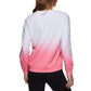 RBX Women's Ombre Dip Dye Cotton French Terry Active Sweatshirt Pullover Top