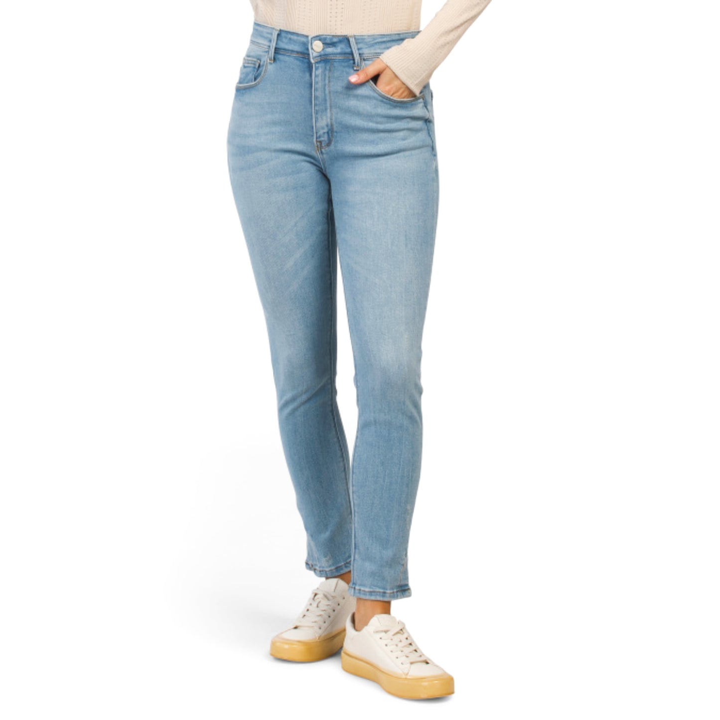 RISEN Women's High Rise Denim Ankle Skinny Jeans