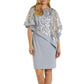 R&M RICHARDS Plus Swirl Sequin Poncho Party Cocktail Mini Dress