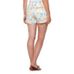 Rachel Zoe Women's Linen Tie Dye Print Drawstring Waistband Casual Shorts