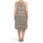 Rachel Zoe Women's Plus Sleeveless Round Neck Back Tie Detail Midi Dress