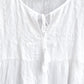 Rachel Roy Embroidered Yoke Metallic Accent Lightweight Blouse Tunic Top
