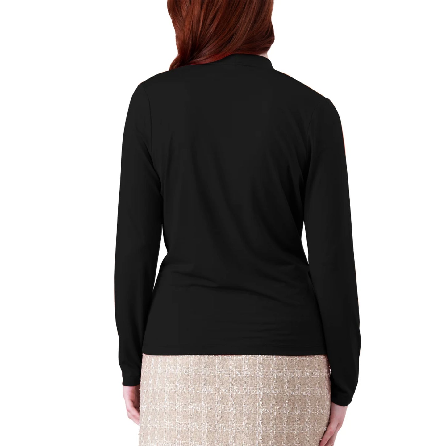 Rachel Roy Women's Drape Neck Long Sleeve Wrap Top