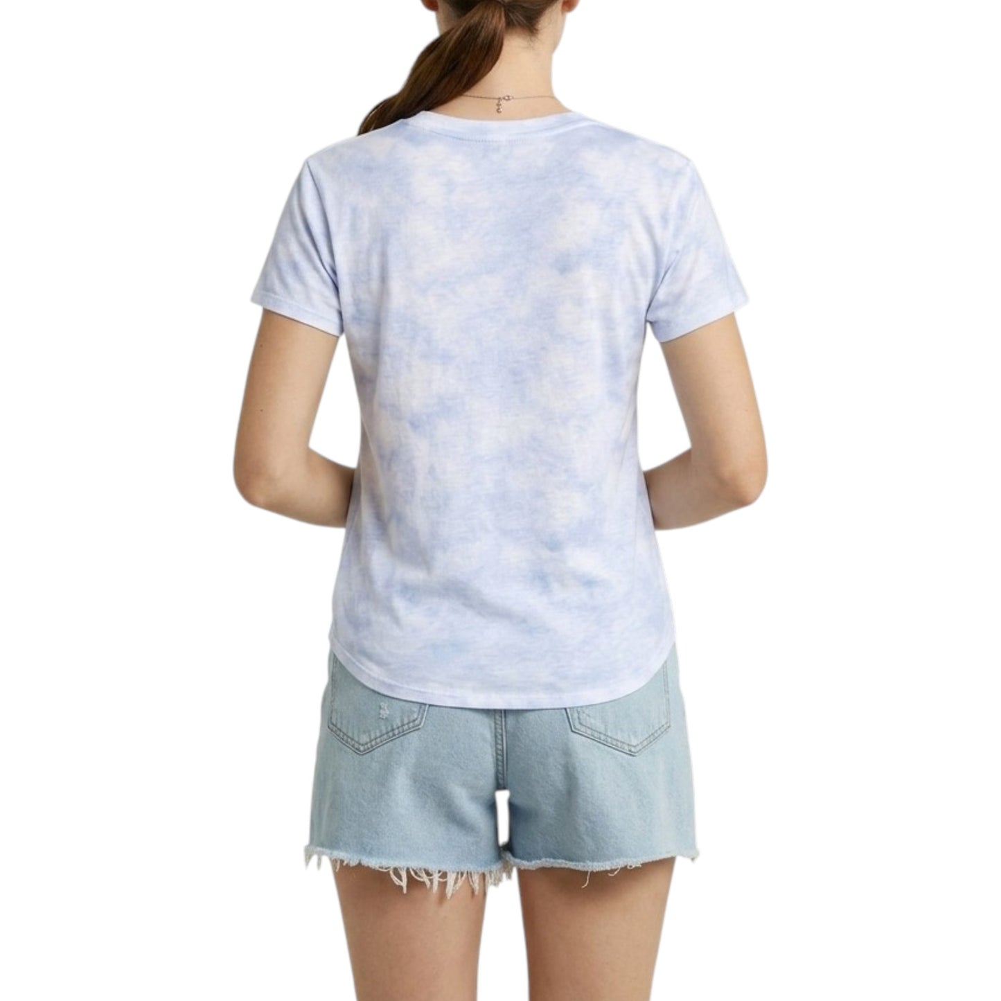 Rae Dunn Women's USA Print Tie Dye Cotton Blend T-Shirt