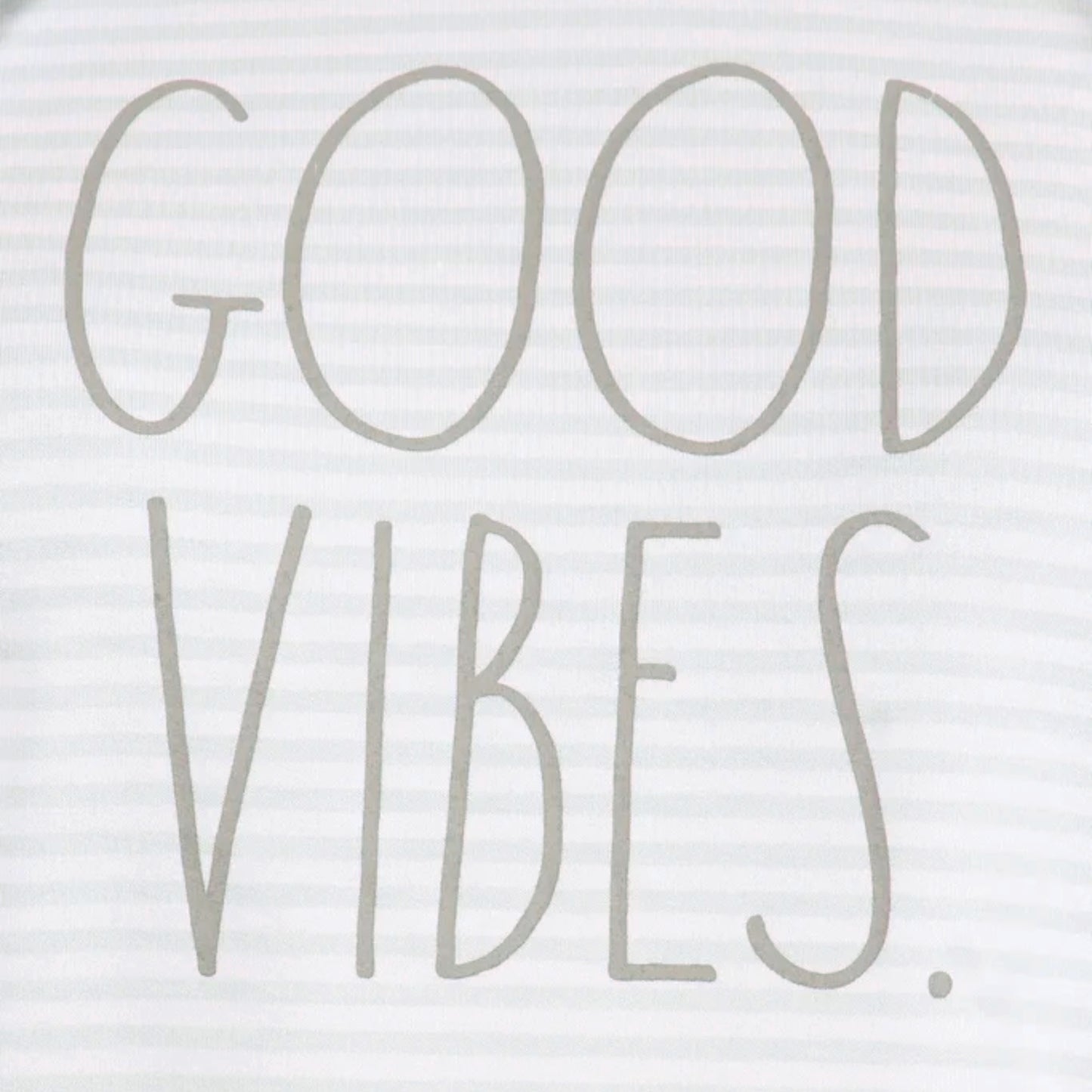 Rae Dunn Women's Ultra Soft Good Vibes Graphic Print Striped Sweatshirt Top Hoodie