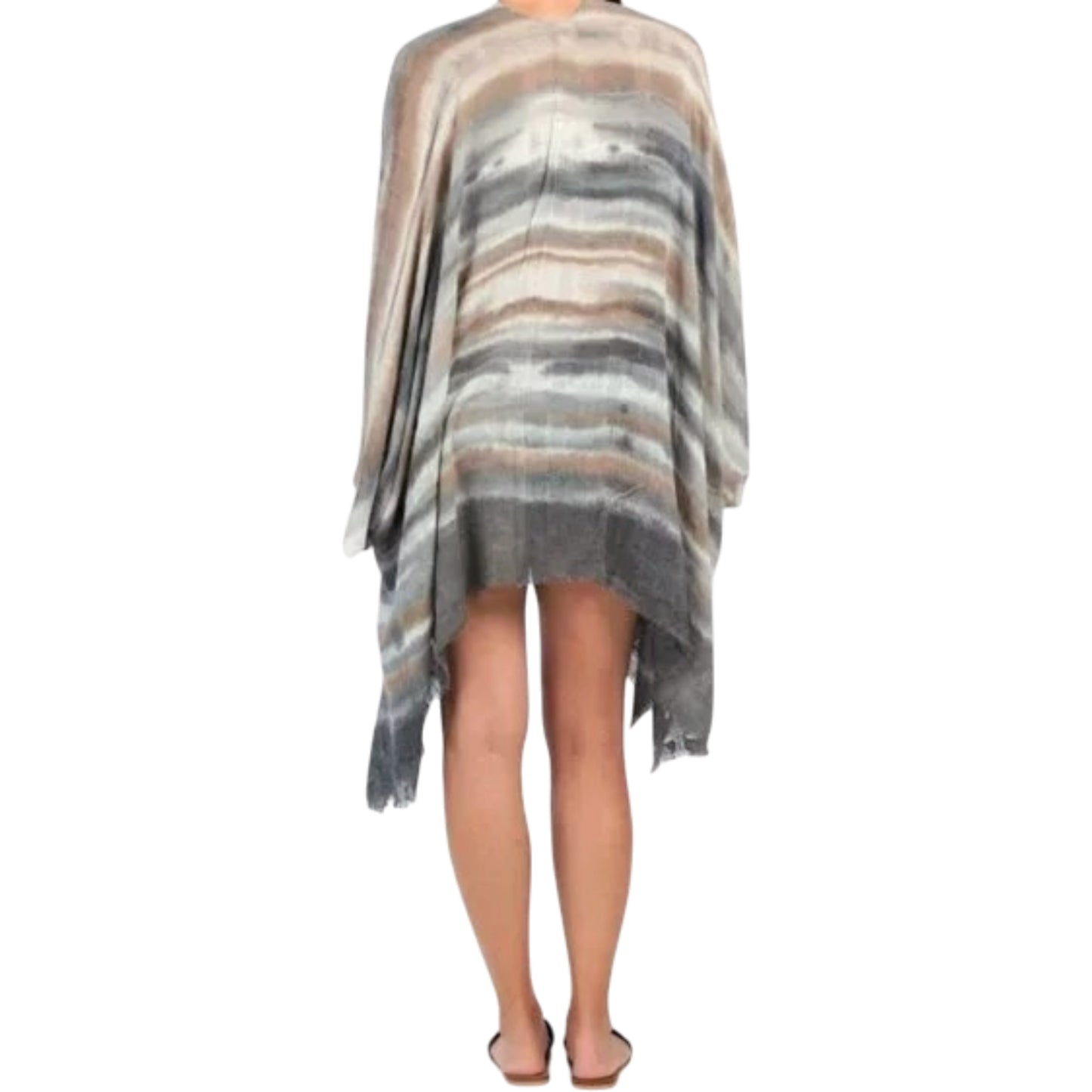 RAJ Women's Ariana Frayed Tie Dye Cover Up Kimono Top